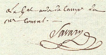 SIgnature de René Savary, duc de Rovigo